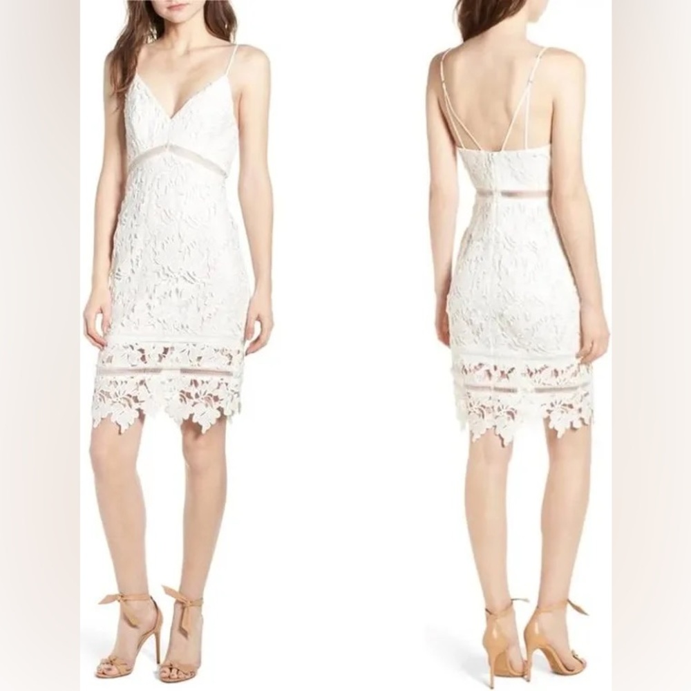 ASTR White Lace Bodycon Dress